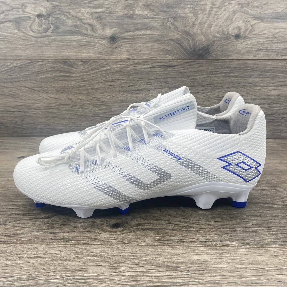 Lotto Maestro FG Soccer Cleats White Blue Mens Size 10 CE176
